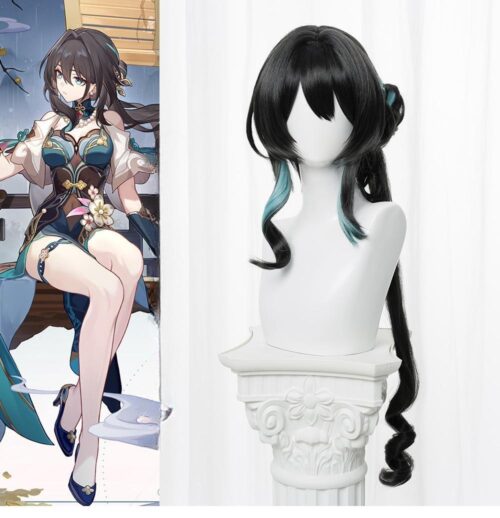 Cosplay Wig Honkai: Star Rail Ruan Mei Character Wig Halloween props Suitable for role-playing Heat Resistant Stylable Multiple Bright Colors Gift for Comic Exhibition Enthusiasts Holiday