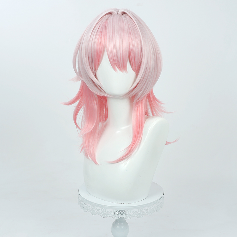 Cosplay Wig Honkai: Star Rail March 7th Character Wig Halloween props Suitable for role-playing Heat Resistant Stylable Multiple Bright Colors Gift for Comic Exhibition Enthusiasts Holiday - Image 3