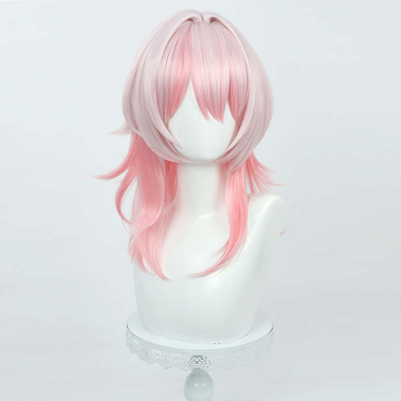 Cosplay Wig Honkai: Star Rail March 7th Character Wig Halloween props Suitable for role-playing Heat Resistant Stylable Multiple Bright Colors Gift for Comic Exhibition Enthusiasts Holiday - Image 4
