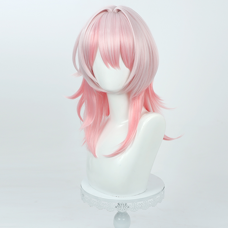 Cosplay Wig Honkai: Star Rail March 7th Character Wig Halloween props Suitable for role-playing Heat Resistant Stylable Multiple Bright Colors Gift for Comic Exhibition Enthusiasts Holiday - Image 5