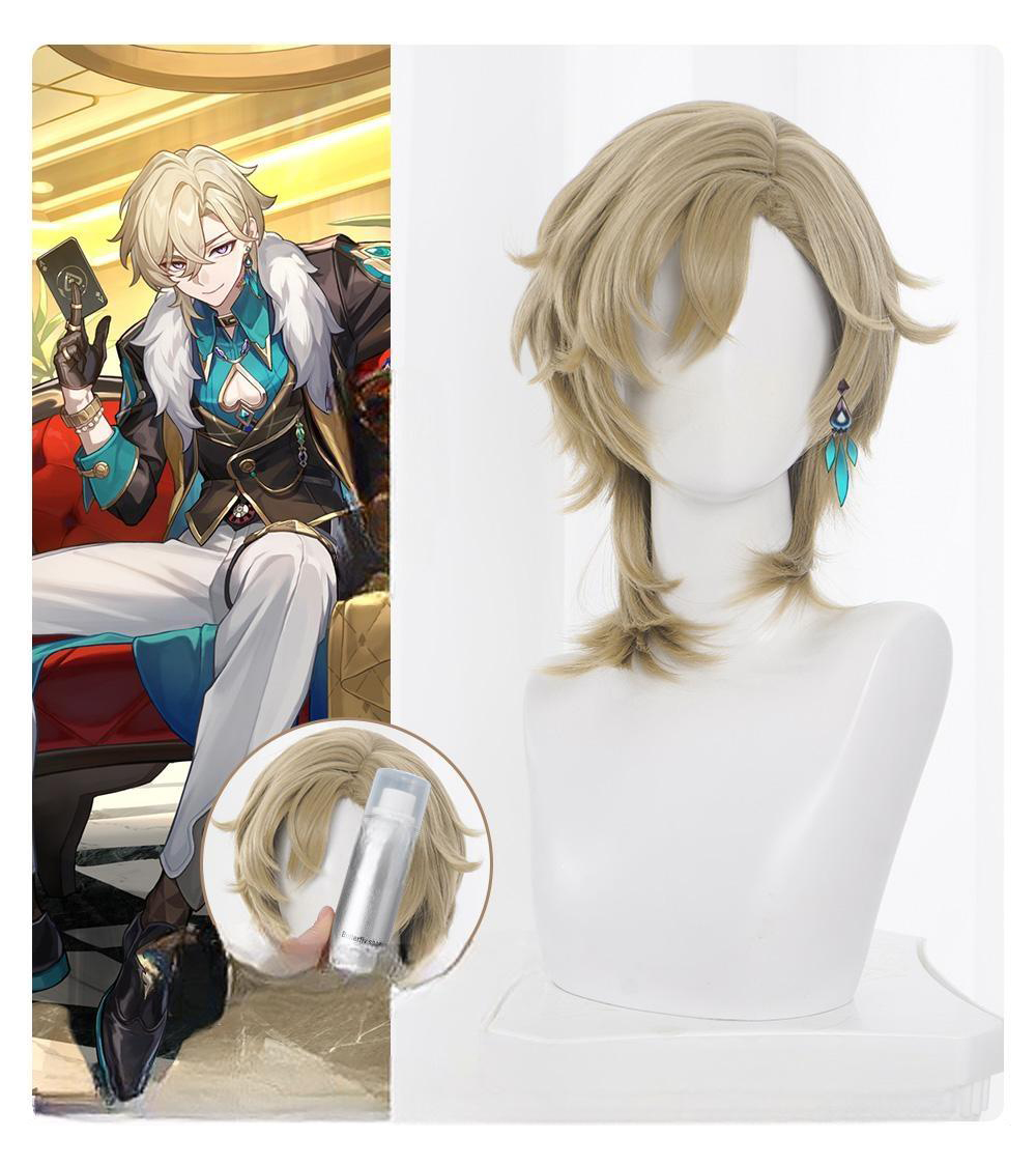 Cosplay Wig Honkai: Star Rail Aventurine Character Wig Halloween props Suitable for role-playing Heat Resistant Stylable Multiple Bright Colors Gift for Comic Exhibition Enthusiasts Holiday