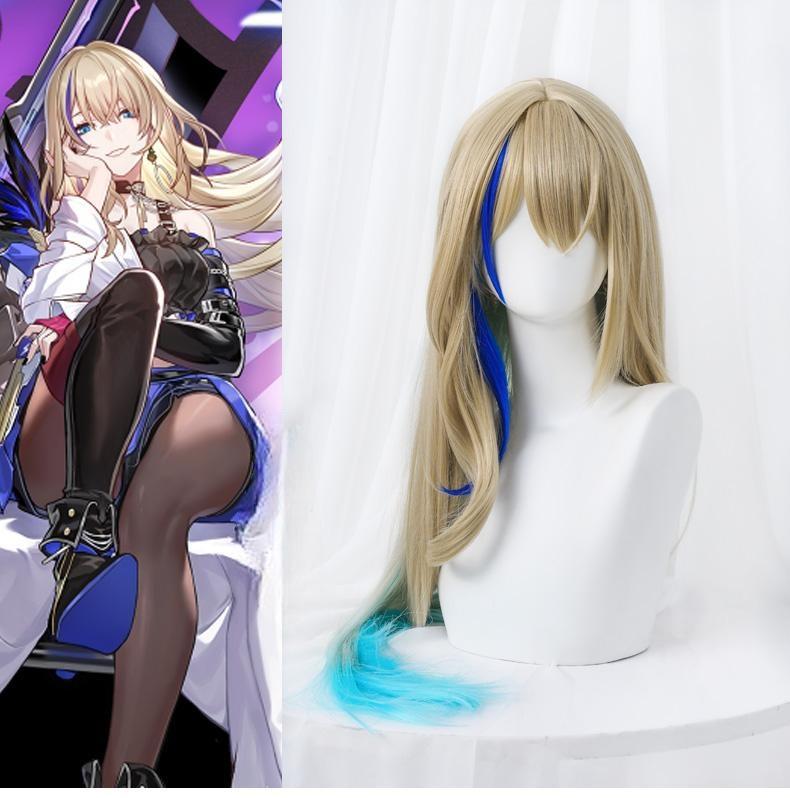 Cosplay Wig Honkai: Star Rail Serval Landau Character Wig Halloween props Suitable for role-playing Heat Resistant Stylable Multiple Bright Colors Gift for Comic Exhibition Enthusiasts Holiday