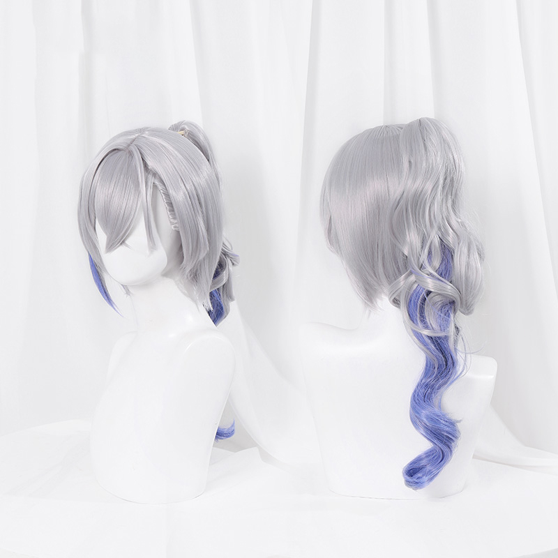 Cosplay Wig Honkai: Star Rail Silver Wolf Character Wig Halloween props Suitable for role-playing Heat Resistant Stylable Multiple Bright Colors Gift for Comic Exhibition Enthusiasts Holiday - Image 4