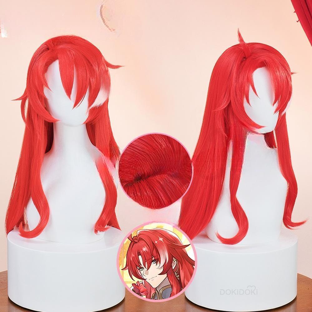 Cosplay Wig Honkai: Star Rail Argenti Character Wig Halloween props Suitable for role-playing Heat Resistant Stylable Multiple Bright Colors Gift for Comic Exhibition Enthusiasts Holiday - Image 5