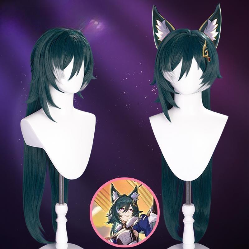 Cosplay Wig Honkai: Star Rail Yukong Character Wig Halloween props Suitable for role-playing Heat Resistant Stylable Multiple Bright Colors Gift for Comic Exhibition Enthusiasts Holiday