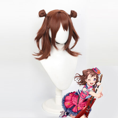 BanG Dream Toyama Kasumi Cosplay Wig Character Wig Halloween props Suitable for role-playing Heat Resistant Stylable Multiple Bright Colors Gift for Comic Exhibition Enthusiasts Holiday