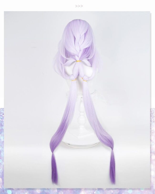 Cosplay Wig Compatible with Honkai: Star Rail Cadtorice Character Wig Halloween props Suitable for role-playing Heat Resistant Stylable Multiple Bright Colors Gift for Comic Exhibition Enthusiasts Holiday - Image 3