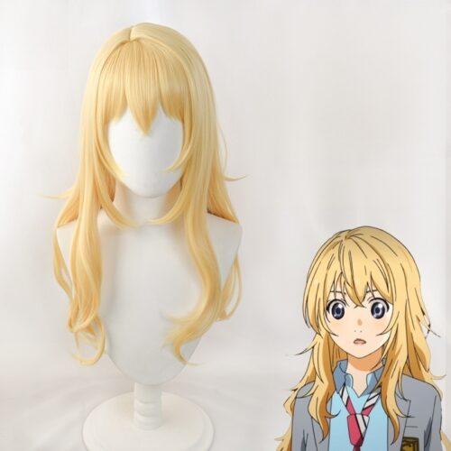 Cosplay Wig Compatible with Your Lie in April Miyazono Kaori Popular anime and game characters Wig Halloween props Suitable for role-playing Heat Resistant Stylable Multiple Bright Colors Gift for Comic Exhibition Enthusiasts Holiday
