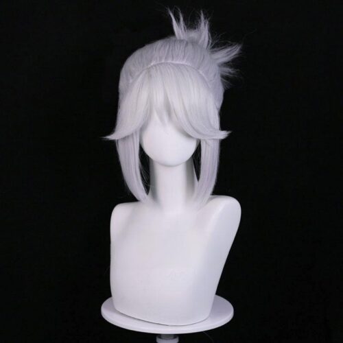 Cosplay Wig Compatible with Valorant JETT Character Wig Halloween props Suitable for role-playing Heat Resistant Stylable Multiple Bright Colors Gift for Comic Exhibition Enthusiasts Holiday
