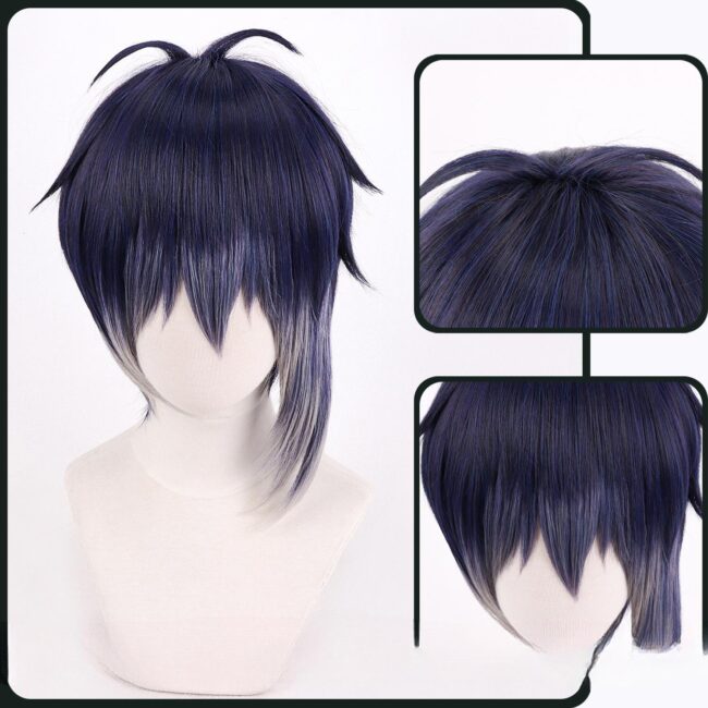 Cosplay Wig Compatible with Touken Ranbu Mikazuki Munechika Character Wig Halloween props Suitable for role-playing Heat Resistant Stylable Multiple Bright Colors Gift for Comic Exhibition Enthusiasts Holiday - Image 4