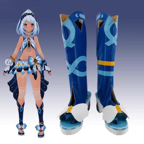 Cosplay Colorful Shoes Compatible with Genshin impact Mualani Anime and Games Gift for Role Playing Enthusiasts Comic Exhibitions Parties Photography Costumes Graduation Season Dress Up