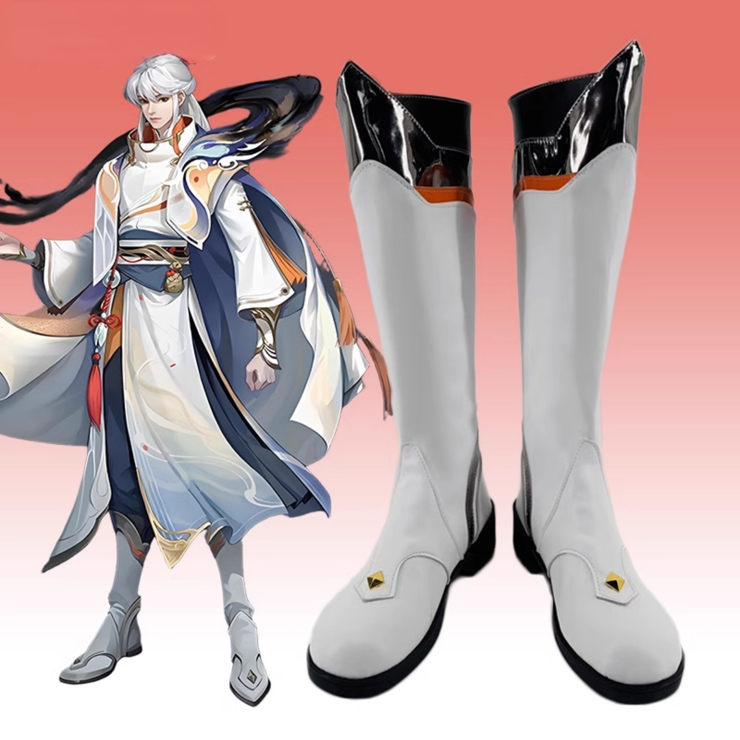 Cosplay Colorful Shoes Compatible with King of Glory Yi Xing Anime and Games Gift for Role Playing Enthusiasts Comic Exhibitions Parties Photography Costumes Graduation Season Dress Up