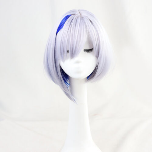 Cosplay Wig Compatible with VTuber Amane Kanata Character Wig Halloween props Suitable for role-playing Heat Resistant Stylable Multiple Bright Colors Gift for Comic Exhibition Enthusiasts Holiday