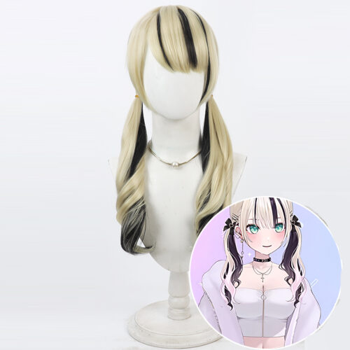 Cosplay Wig Compatible with VTuber kurumi noah Character Wig Halloween props Suitable for role-playing Heat Resistant Stylable Multiple Bright Colors Gift for Comic Exhibition Enthusiasts Holiday