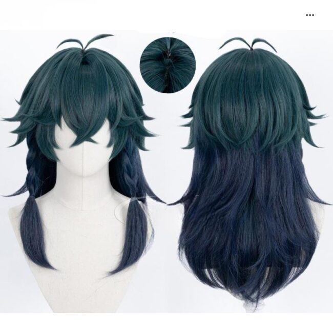 Cosplay Wig Compatible with King of Glory qin gi si han Character Wig Halloween props Suitable for role-playing Heat Resistant Stylable Multiple Bright Colors Gift for Comic Exhibition Enthusiasts Holiday