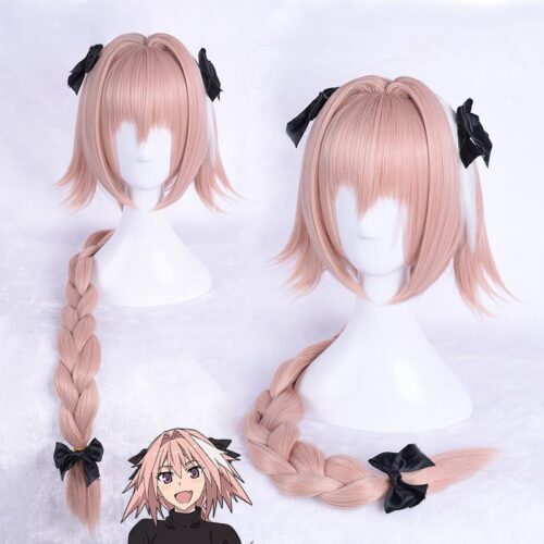 Cosplay Wig Compatible with Fate Astolfo Character Wig Halloween props Suitable for role-playing Heat Resistant Stylable Multiple Bright Colors Gift for Comic Exhibition Enthusiasts Holiday