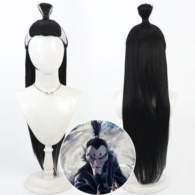 Cosplay Wig Compatible with Ne Zha 申公豹 Character Wig Halloween props Suitable for role-playing Heat Resistant Stylable Multiple Bright Colors Gift for Comic Exhibition Enthusiasts Holiday