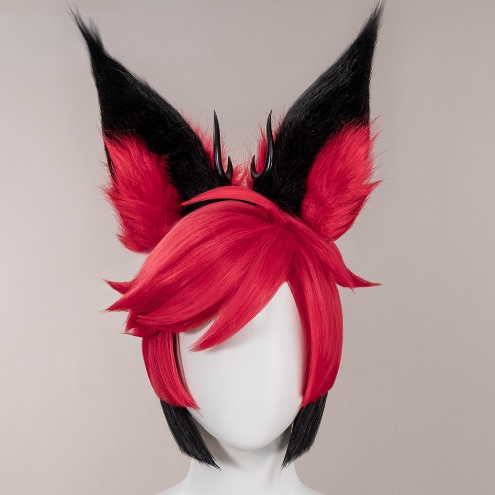 Cosplay Wig Compatible with Hazbin Hotel Alastor Popular anime and game characters Wig Halloween props Suitable for role-playing Heat Resistant Stylable Multiple Bright Colors Gift for Comic Exhibition Enthusiasts Holiday