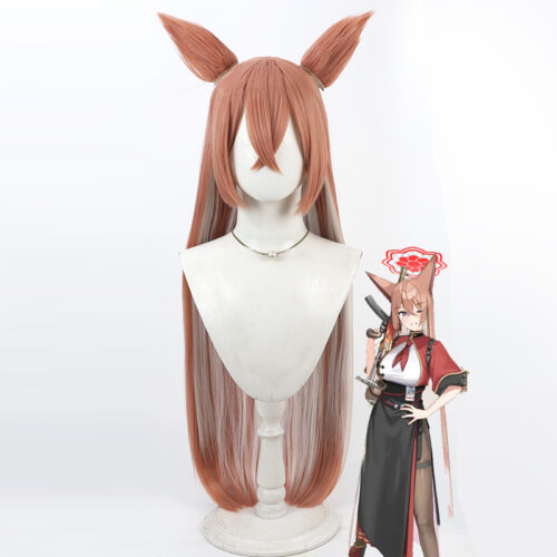 Cosplay Wig Compatible with Blue Archive Project MX Akeshiro Rumi Character Wig Halloween props Suitable for role-playing Heat Resistant Stylable Multiple Bright Colors Gift for Comic Exhibition Enthusiasts Holiday