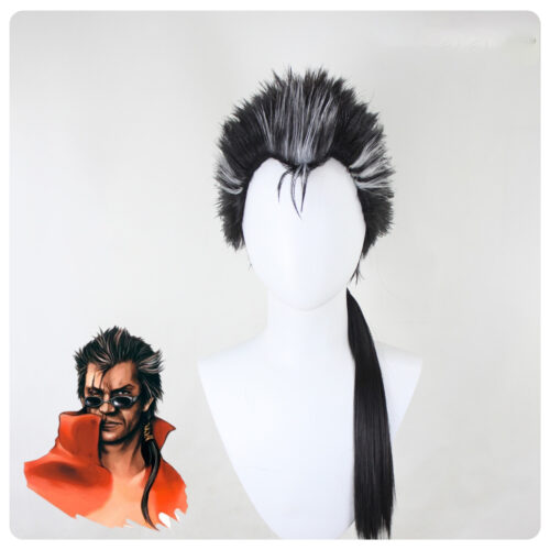 Cosplay Wig Compatible with Final Fantasy Auron Character Wig Halloween props Suitable for role-playing Heat Resistant Stylable Multiple Bright Colors Gift for Comic Exhibition Enthusiasts Holiday