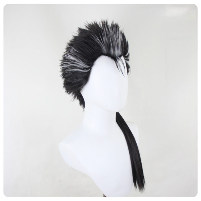 Cosplay Wig Compatible with Final Fantasy Auron Character Wig Halloween props Suitable for role-playing Heat Resistant Stylable Multiple Bright Colors Gift for Comic Exhibition Enthusiasts Holiday - Image 3