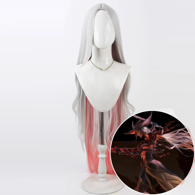 Cosplay Wig Compatible with LoL Yone Character Wig Halloween props Suitable for role-playing Heat Resistant Stylable Multiple Bright Colors Gift for Comic Exhibition Enthusiasts Holiday