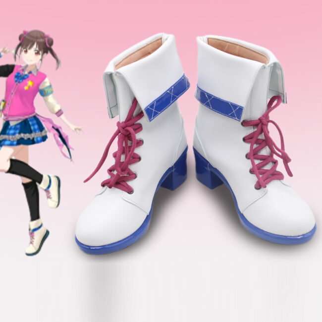 Cosplay Colorful Shoes Compatible with THE IDOLM@STER SHINY COLORS Saijo Juri Sonoda Chiyoko Anime and Games Gift for Role Playing Enthusiasts Comic Exhibitions Parties Photography Costumes Graduation Season Dress Up