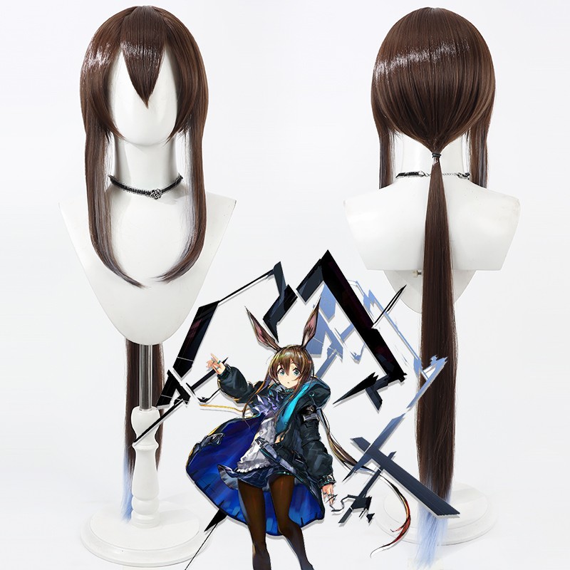 Cosplay Wig Compatible with Arknights Amiya Popular anime and game characters Wig Halloween props Suitable for role-playing Heat Resistant Stylable Multiple Bright Colors Gift for Comic Exhibition Enthusiasts Holiday