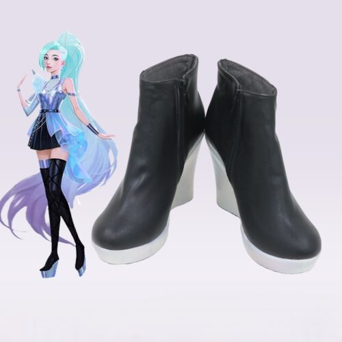 Cosplay Colorful Shoes Compatible with LoL Seraphine Anime and Games Gift for Role Playing Enthusiasts Comic Exhibitions Parties Photography Costumes Graduation Season Dress Up