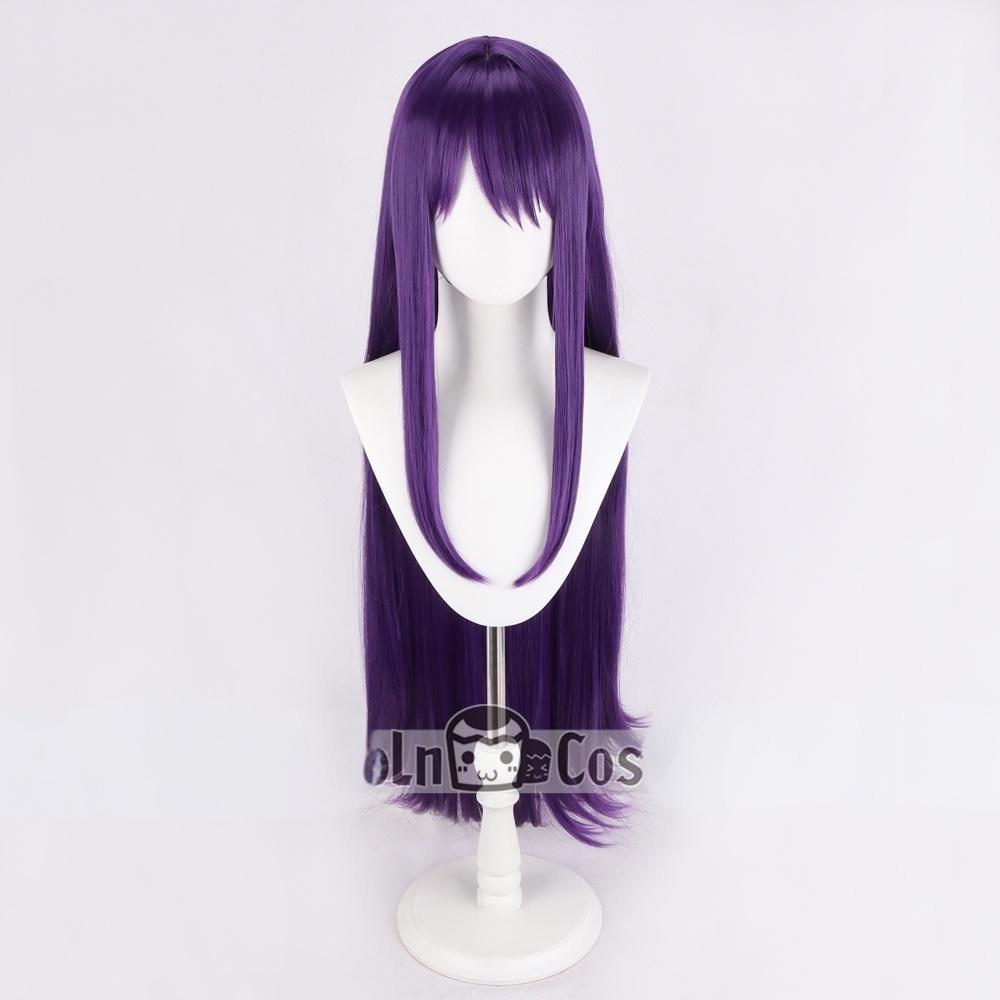 Cosplay Wig Compatible with Doki Doki Literature Club Plus! Yūri Character Wig Halloween props Suitable for role-playing Heat Resistant Stylable Multiple Bright Colors Gift for Comic Exhibition Enthusiasts Holiday
