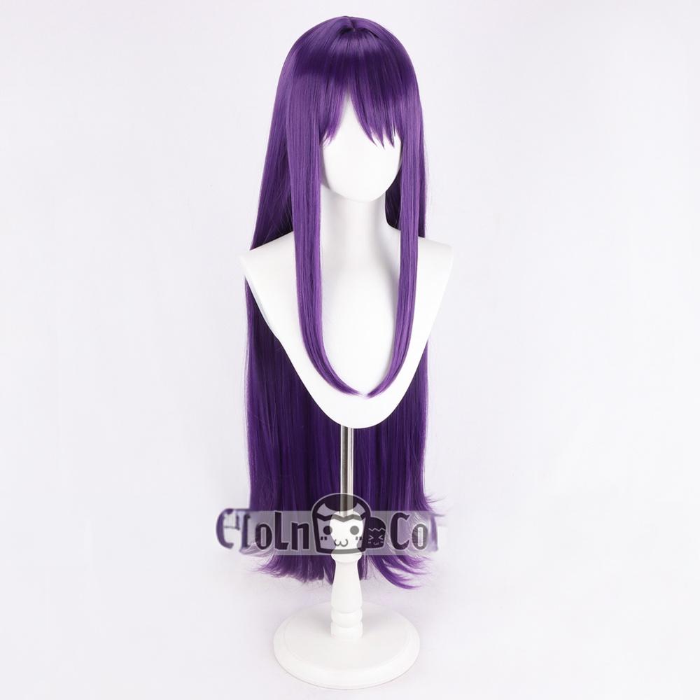 Cosplay Wig Compatible with Doki Doki Literature Club Plus! Yūri Character Wig Halloween props Suitable for role-playing Heat Resistant Stylable Multiple Bright Colors Gift for Comic Exhibition Enthusiasts Holiday - Image 2