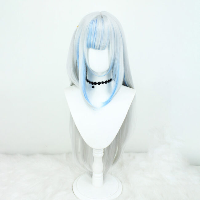 Cosplay Wig Compatible with hololive Gawr Gura Popular anime and game characters Wig Halloween props Suitable for role-playing Heat Resistant Stylable Multiple Bright Colors Gift for Comic Exhibition Enthusiasts Holiday
