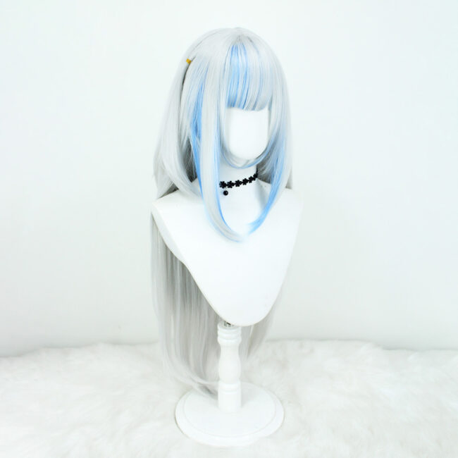 Cosplay Wig Compatible with hololive Gawr Gura Popular anime and game characters Wig Halloween props Suitable for role-playing Heat Resistant Stylable Multiple Bright Colors Gift for Comic Exhibition Enthusiasts Holiday - Image 4