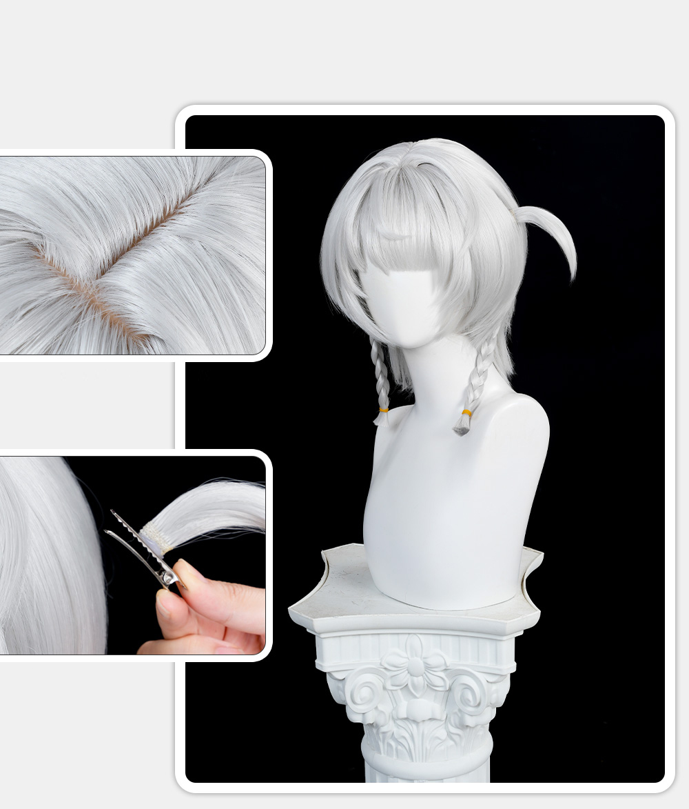 Cosplay Wig Compatible with Zenless Zone Zero Silver Soldier - Anby Character Wig Halloween props Suitable for role-playing Heat Resistant Stylable Multiple Bright Colors Gift for Comic Exhibition Enthusiasts Holiday - Image 3