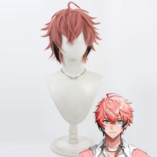 Cosplay Wig Compatible with VTuber 赤文城 Character Wig Halloween props Suitable for role-playing Heat Resistant Stylable Multiple Bright Colors Gift for Comic Exhibition Enthusiasts Holiday