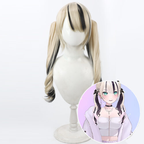 Cosplay Wig Compatible with VTuber menherachan Character Wig Halloween props Suitable for role-playing Heat Resistant Stylable Multiple Bright Colors Gift for Comic Exhibition Enthusiasts Holiday
