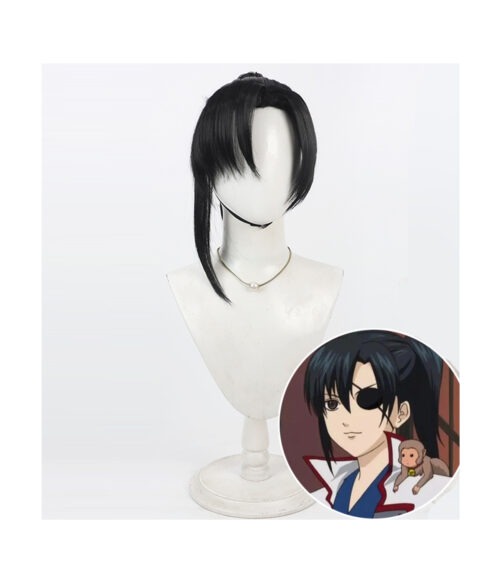 Cosplay Wig Compatible with Gin Tama Yagyu Mitsuyoshi Character Wig Halloween props Suitable for role-playing Heat Resistant Stylable Multiple Bright Colors Gift for Comic Exhibition Enthusiasts Holiday