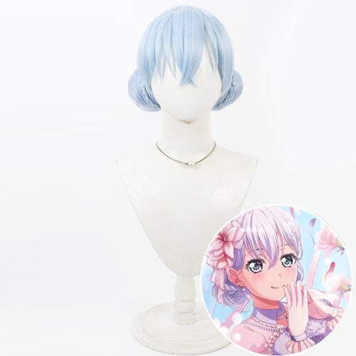 Cosplay Wig Compatible with BanG Dream Kurata Mashiro Character Wig Halloween props Suitable for role-playing Heat Resistant Stylable Multiple Bright Colors Gift for Comic Exhibition Enthusiasts Holiday