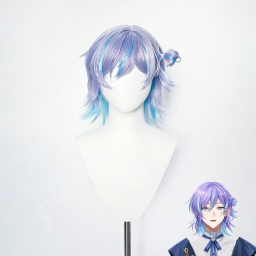 Cosplay Wig Compatible with VTuber Hoshirube Sho Character Wig Halloween props Suitable for role-playing Heat Resistant Stylable Multiple Bright Colors Gift for Comic Exhibition Enthusiasts Holiday