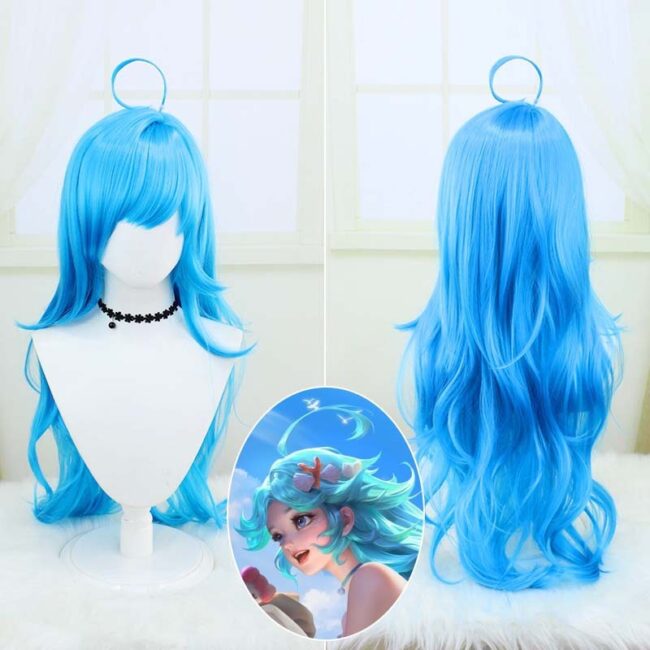 Cosplay Wig Compatible with King of Glory Dolia Character Wig Halloween props Suitable for role-playing Heat Resistant Stylable Multiple Bright Colors Gift for Comic Exhibition Enthusiasts Holiday