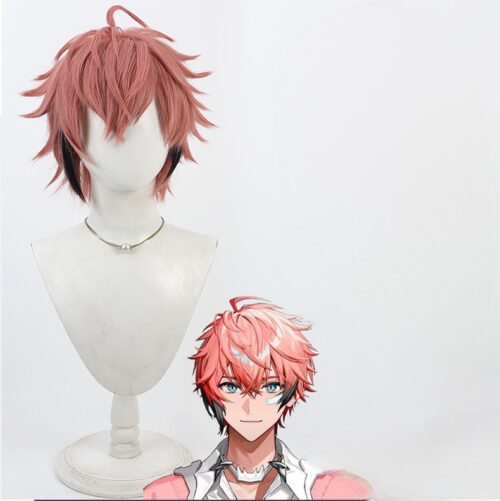 Cosplay Wig Compatible with VTuber 赤文城 Popular anime and game characters Wig Halloween props Suitable for role-playing Heat Resistant Stylable Multiple Bright Colors Gift for Comic Exhibition Enthusiasts Holiday