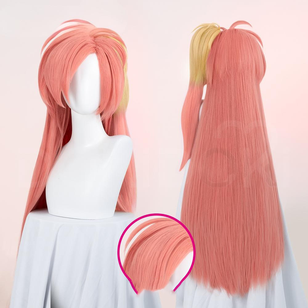 Cosplay Wig Compatible with Hazbin Hotel Cherry Bomb Popular anime and game characters Wig Halloween props Suitable for role-playing Heat Resistant Stylable Multiple Bright Colors Gift for Comic Exhibition Enthusiasts Holiday