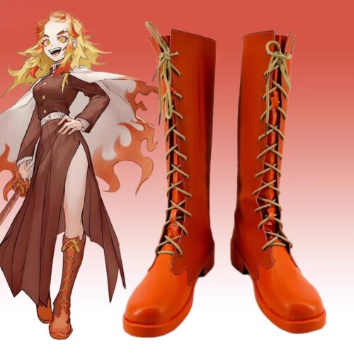 Cosplay Colorful Shoes Compatible with Kimetsu no Yaiba Rengoku Kyoujurou Anime and Games Gift for Role Playing Enthusiasts Comic Exhibitions Parties Photography Costumes Graduation Season Dress Up