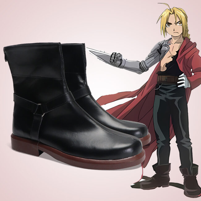 Cosplay Colorful Shoes Compatible with FULLMETAL ALCHEMIST Edward Elric Anime and Games Gift for Role Playing Enthusiasts Comic Exhibitions Parties Photography Costumes Graduation Season Dress Up