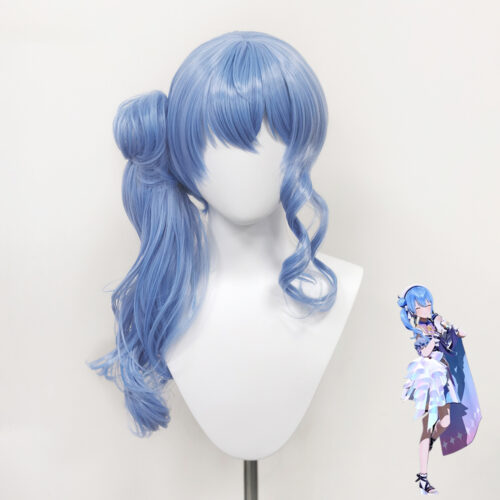 Cosplay Wig Compatible with hololive Hoshimachi Suisei Character Wig Halloween props Suitable for role-playing Heat Resistant Stylable Multiple Bright Colors Gift for Comic Exhibition Enthusiasts Holiday