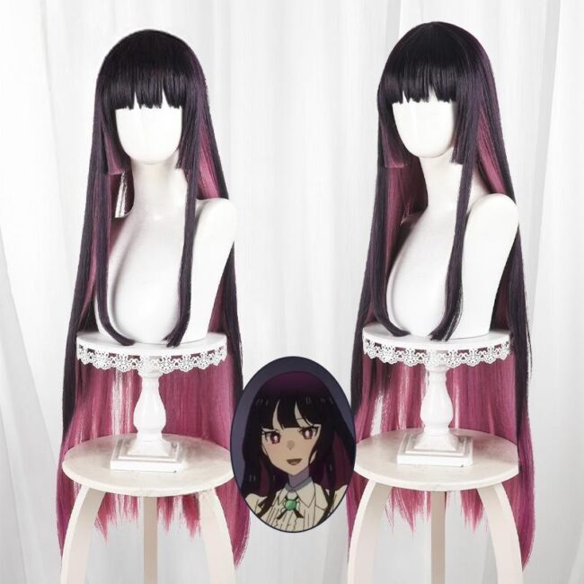 Cosplay Wig Compatible with Rokku wa shukujo no tashinamideshite 黒鉄音羽 Character Wig Halloween props Suitable for role-playing Heat Resistant Stylable Multiple Bright Colors Gift for Comic Exhibition Enthusiasts Holiday