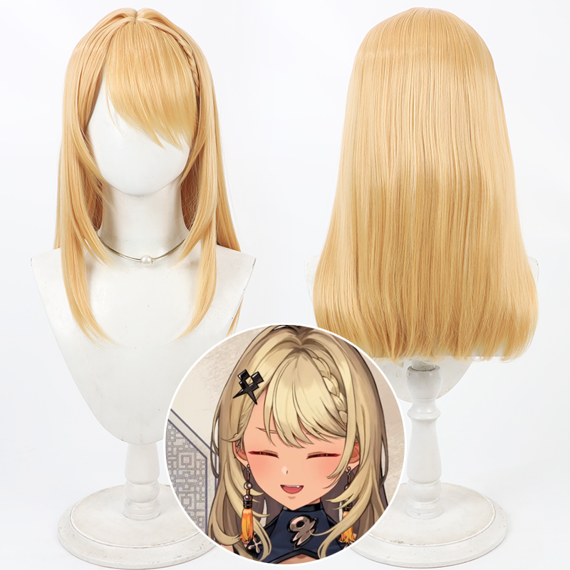 Cosplay Wig Compatible with VTuber 神成きゅぴ Character Wig Halloween props Suitable for role-playing Heat Resistant Stylable Multiple Bright Colors Gift for Comic Exhibition Enthusiasts Holiday