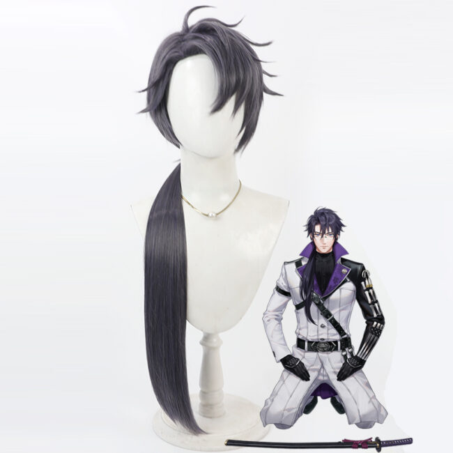 Cosplay Wig Compatible with Touken Ranbu Nikkou Ichimonnji Character Wig Halloween props Suitable for role-playing Heat Resistant Stylable Multiple Bright Colors Gift for Comic Exhibition Enthusiasts Holiday