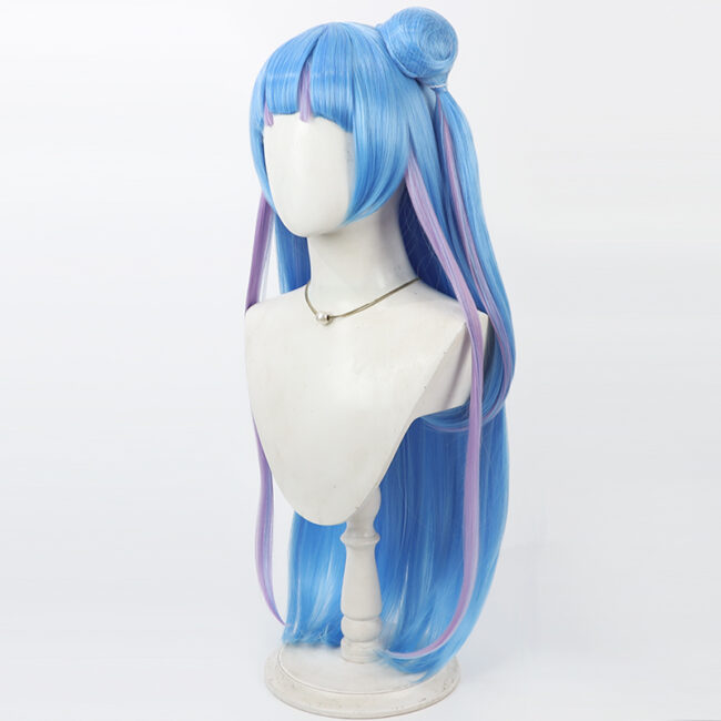 Cosplay Wig Compatible with You and idol Pretty Cure! Aokaze Nana Character Wig Halloween props Suitable for role-playing Heat Resistant Stylable Multiple Bright Colors Gift for Comic Exhibition Enthusiasts Holiday - Image 4
