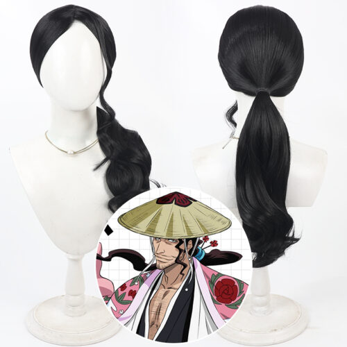Cosplay Wig Compatible with BLEACH Kyoraku Shunsui Character Wig Halloween props Suitable for role-playing Heat Resistant Stylable Multiple Bright Colors Gift for Comic Exhibition Enthusiasts Holiday